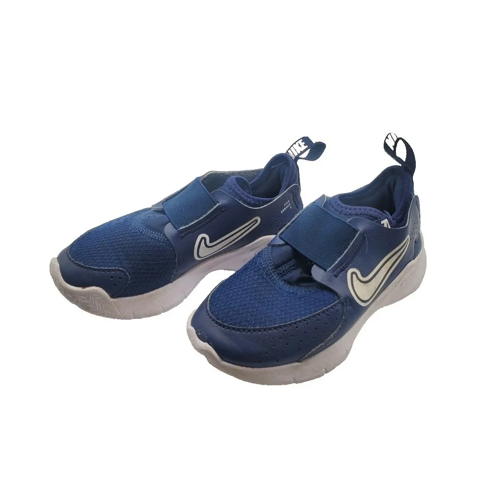 Nike Flex Runner 3 PS Navy White Kids Preschool Sz.10C Running Shoes FN1449-403